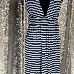 Maxi dress good condition size large blue and gray